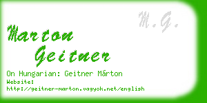 marton geitner business card